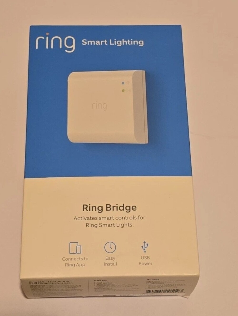 NEW In Sealed Box  Ring Smart LIGHTING Ring Bridge -White